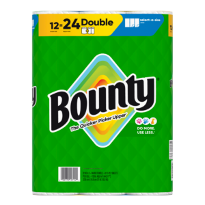 Bounty Paper Towels Select-A-Size White 12 Double Rolls 82 Sheets