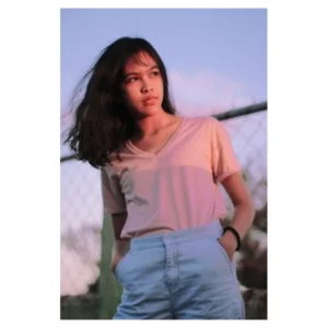 Women's Cotton Blend V-Neck Tee